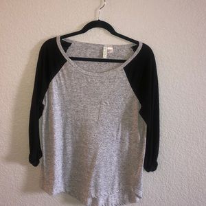 3/4 long sleeve shirt